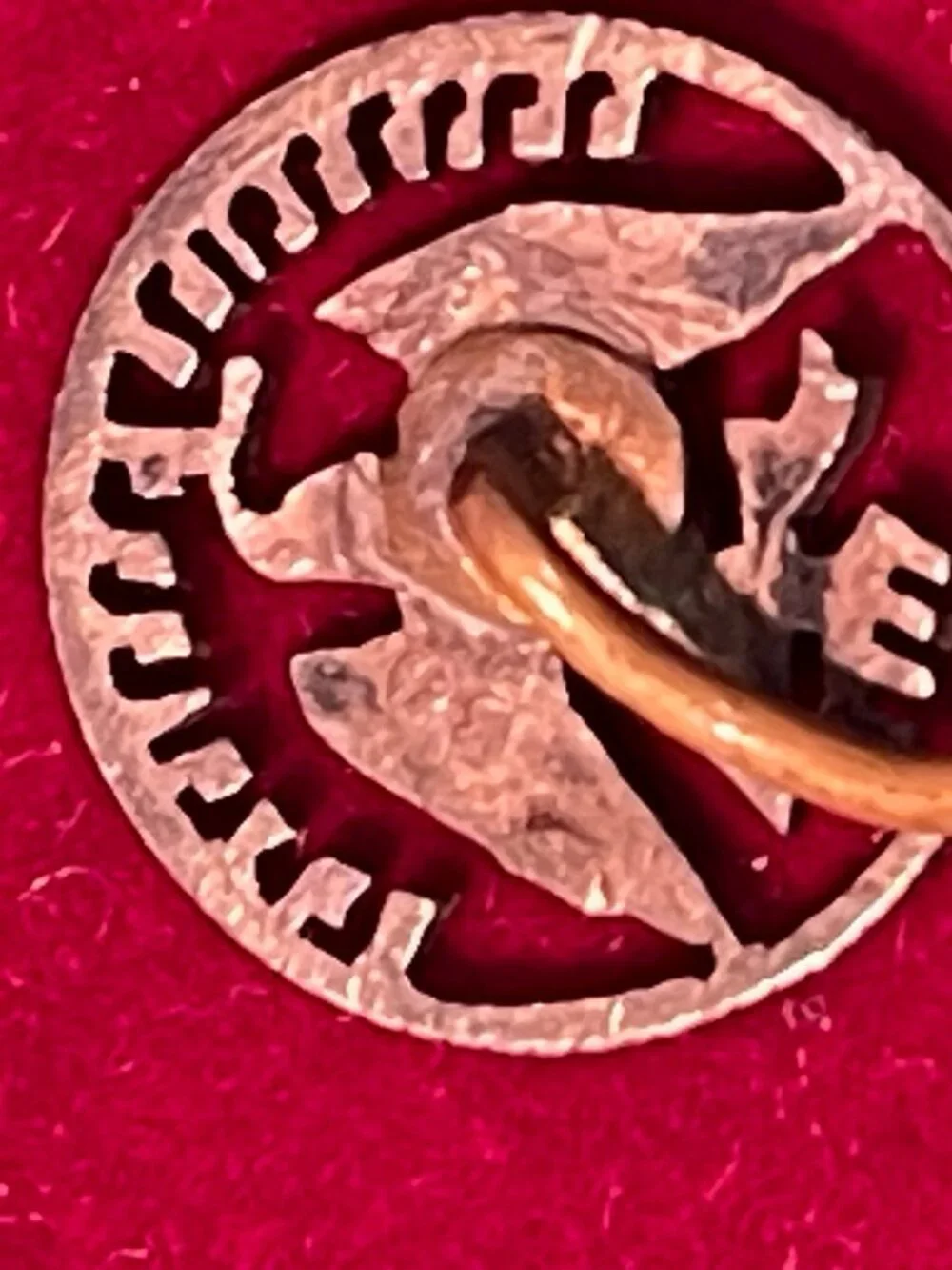Vintage Mexican Silver Centavos Eagle Stick Pin